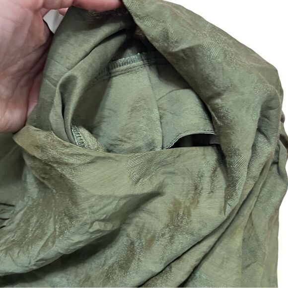 Rebecca Minkoff Geneva Smocked
Puff Sleeve Dress in Army Green large midi - Picture 9 of 16